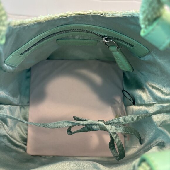 š¢STAUD Beaded Cote Bag - BABY TURTLE - Green and White š¢ - Picture 9 of 16